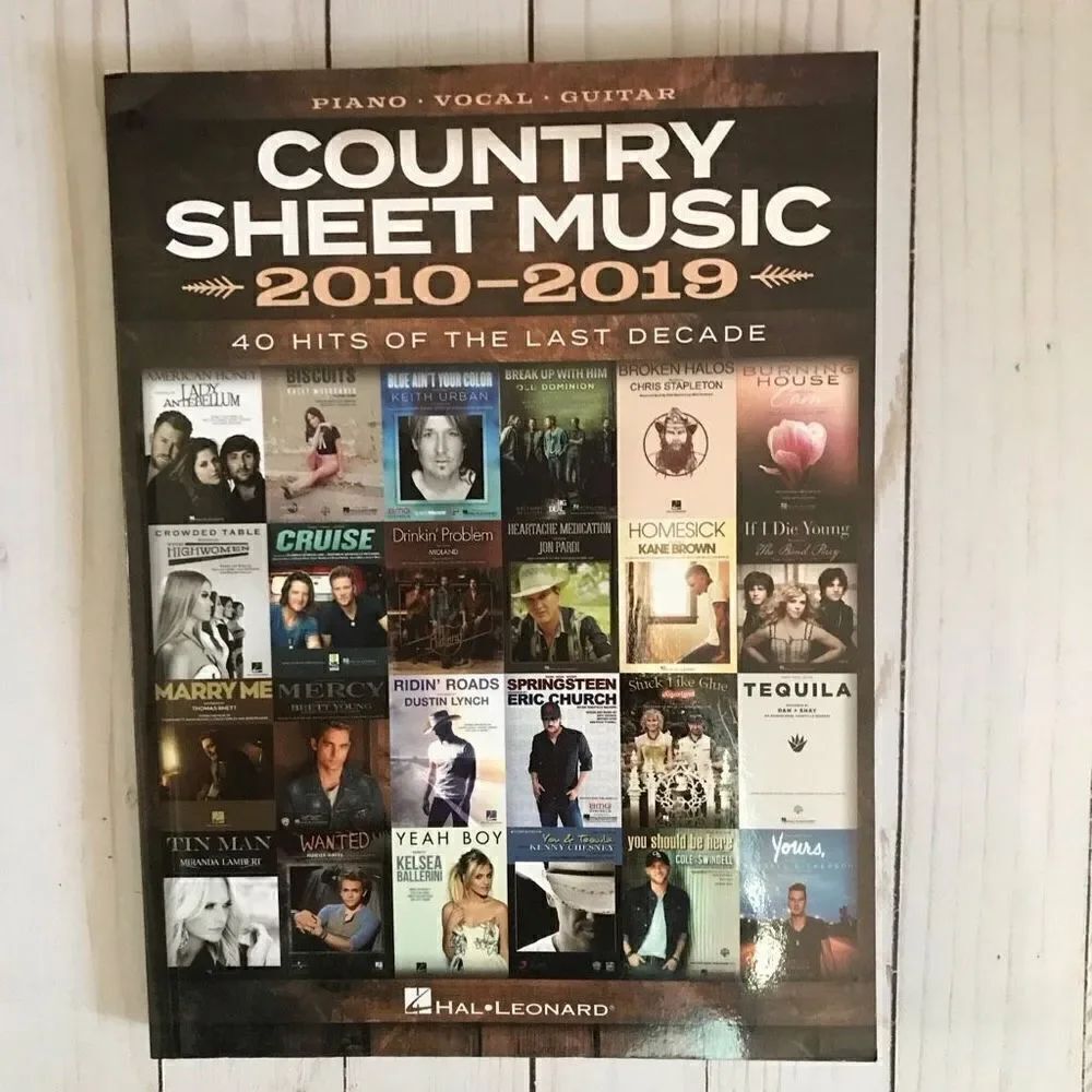Country Sheet Music 2010-2019 40 hits of the last decade Piano Vocal Guitar